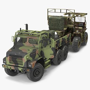 Military Cargo Truck OshKosh MTVR MK23 Rigged