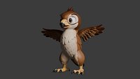 Hawk Rigged  Stylized Cartoon Bird