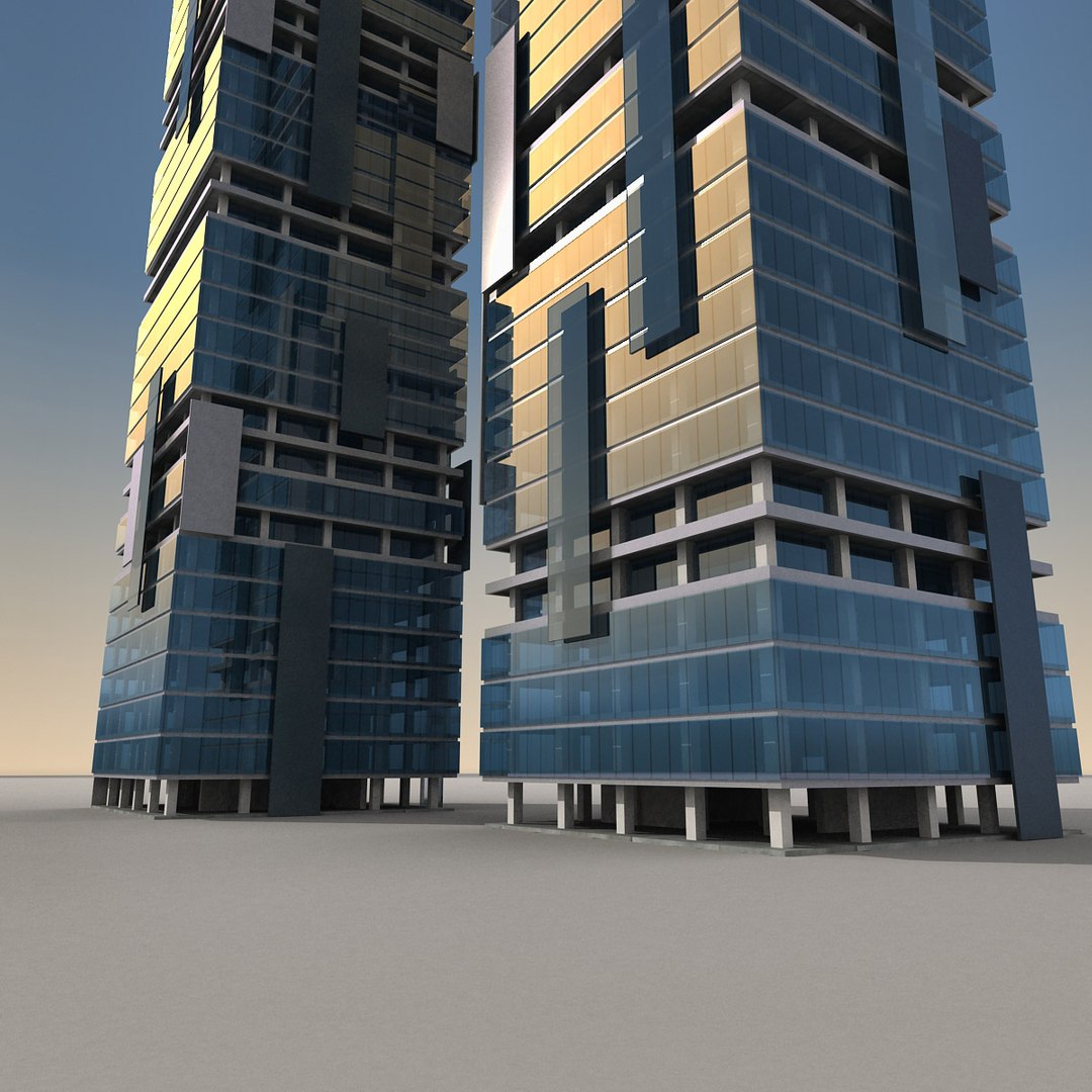 modern buildings 3d max