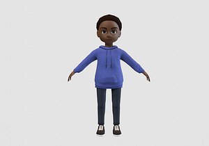 black cartoon kid