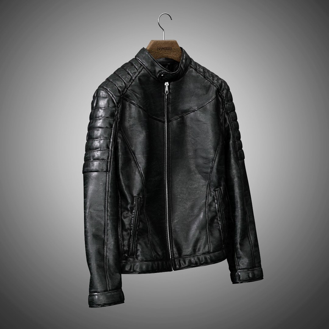 3D Mens Leather Jacket Model - TurboSquid 1369241