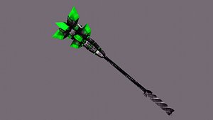 Low-Poly Magic Mace Game Ready Fantasy Weapon 8K Textures