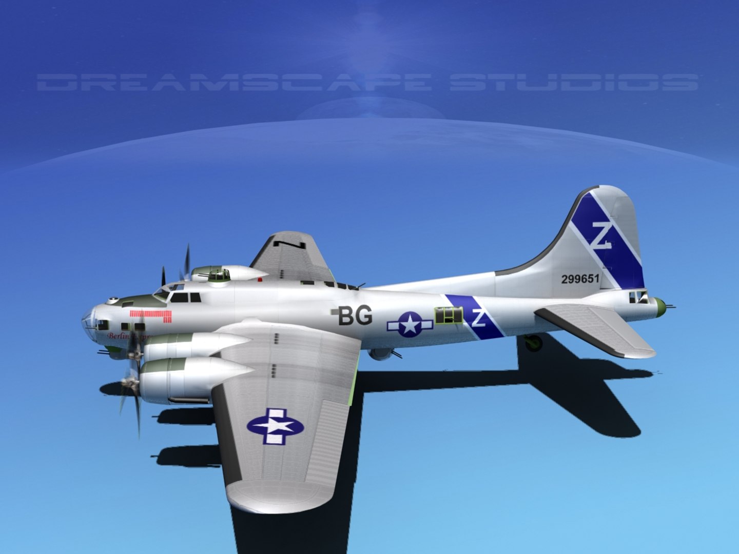 B-17 Boeing Flying Fortress 3d 3ds