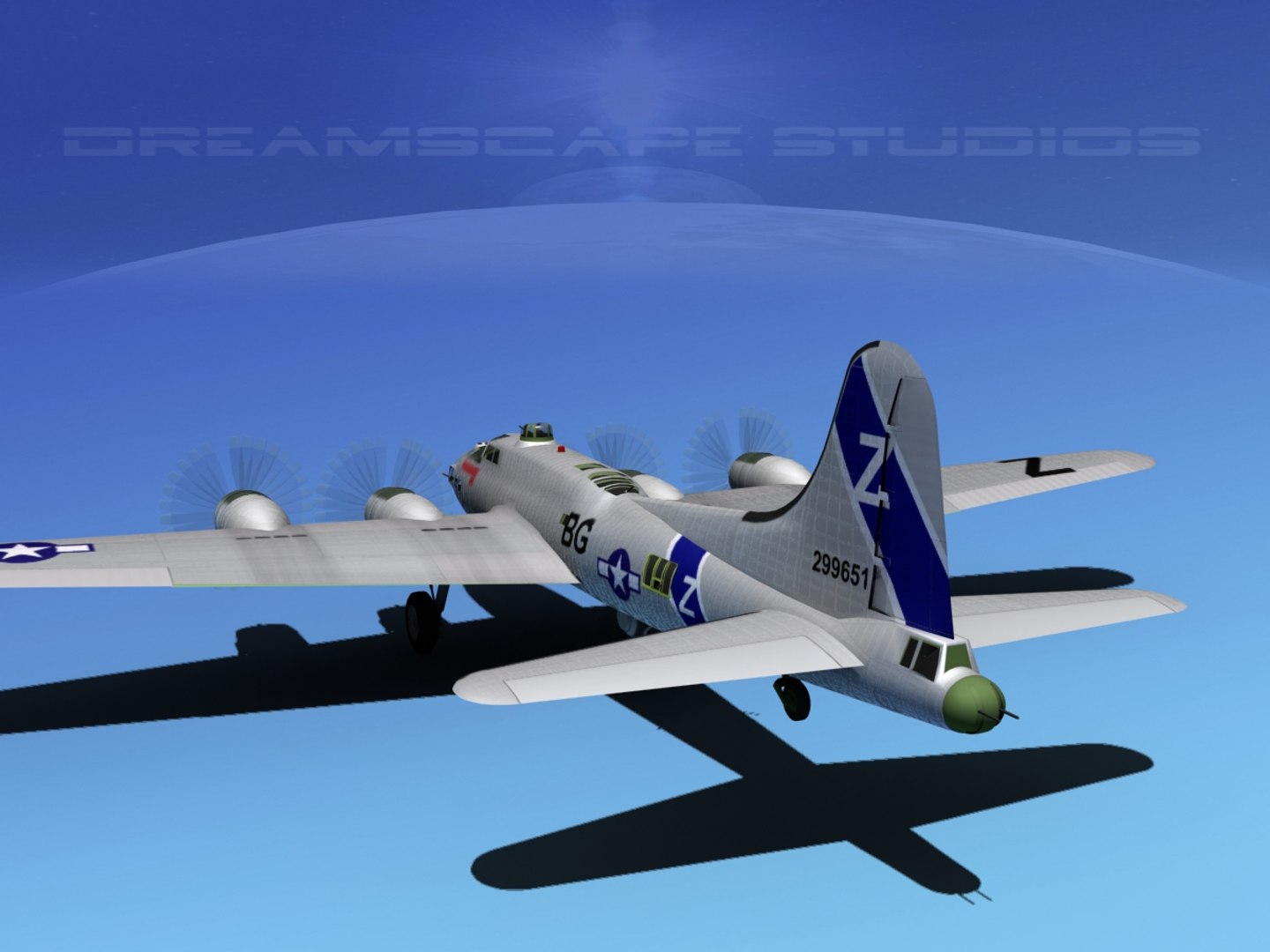 B-17 Boeing Flying Fortress 3d 3ds