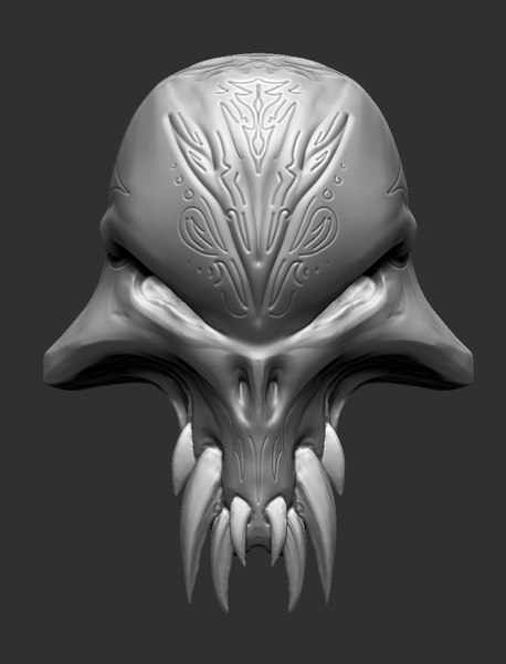 3D skull prop