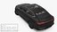 3D Four-Door Liftback Hybrid Black Rigged model