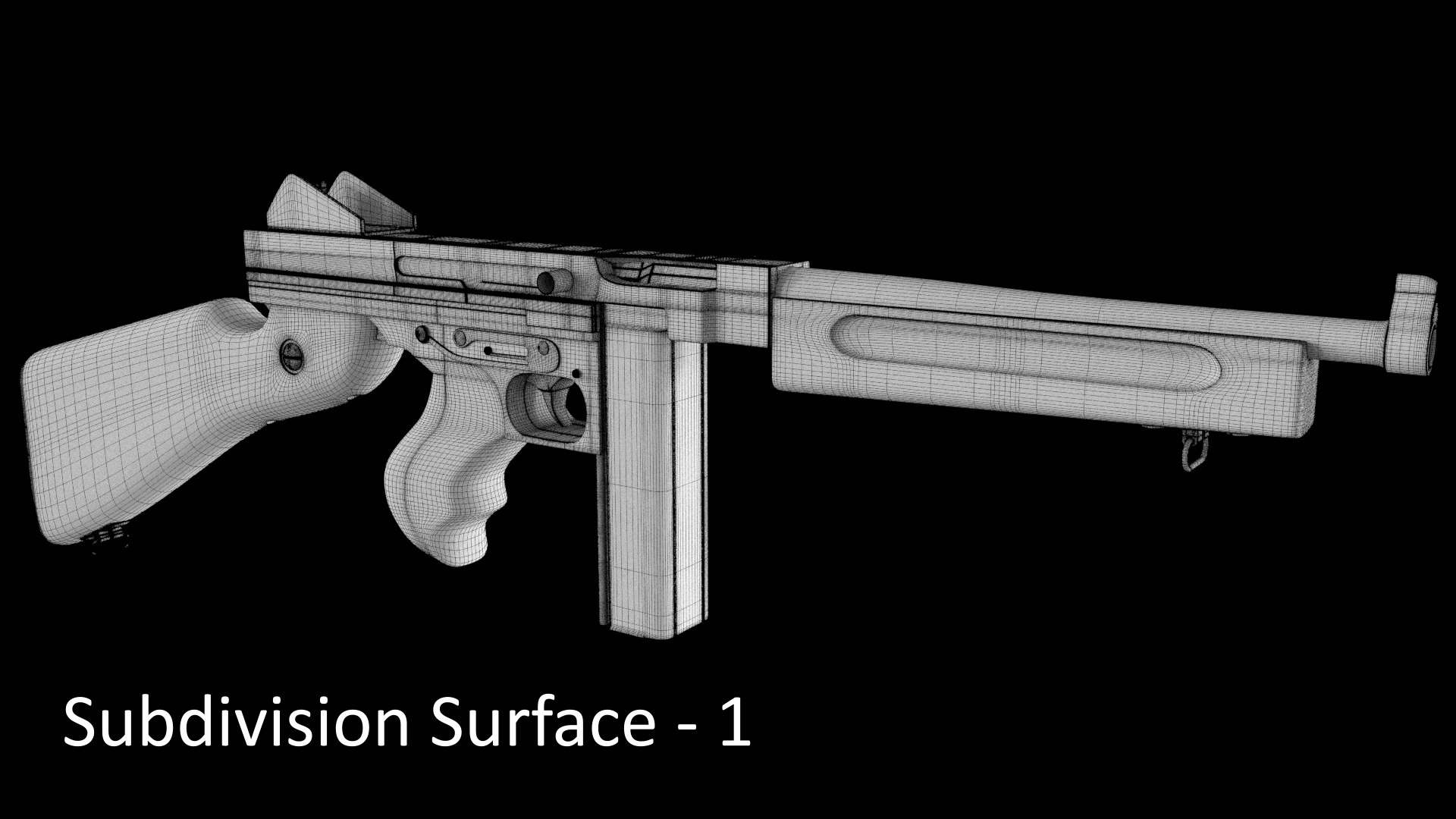 3D Submachine Gun Thompson M1928a1 - TurboSquid 1388937