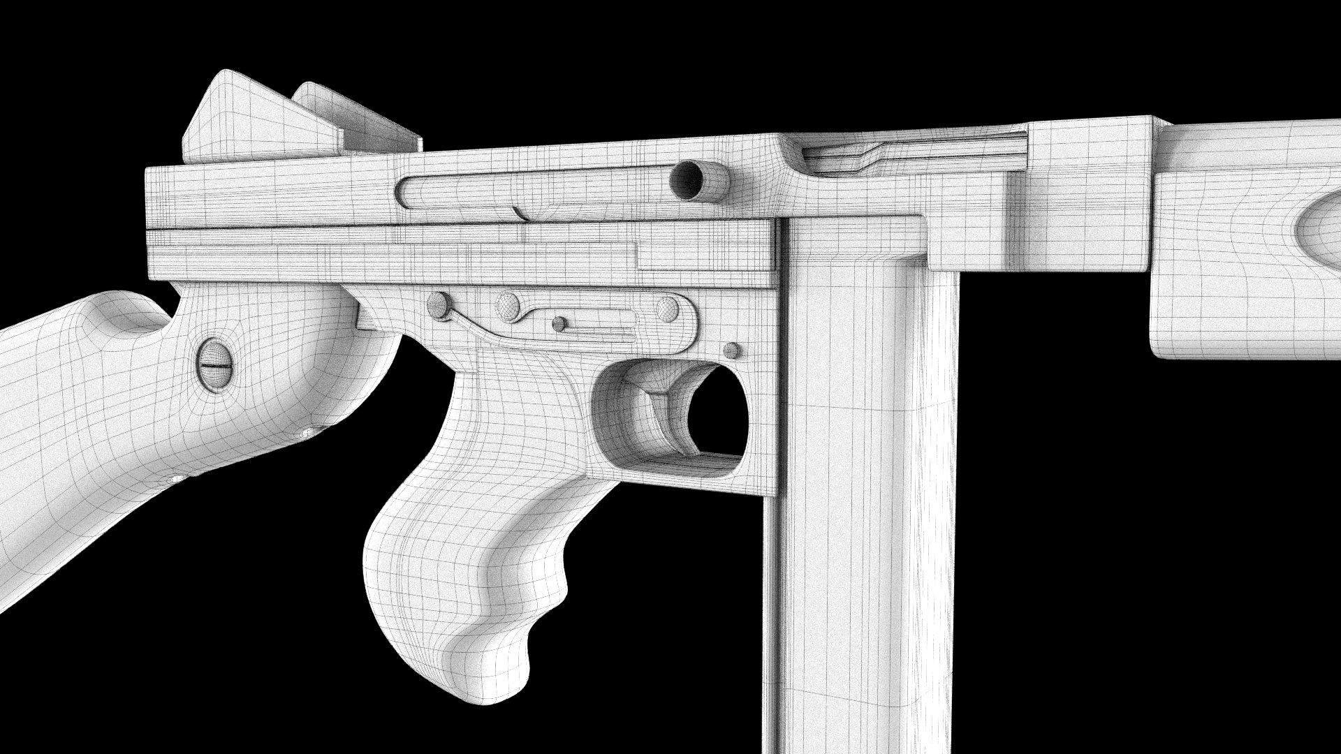 3D Submachine Gun Thompson M1928a1 - TurboSquid 1388937