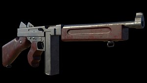3D submachine gun thompson m1928a1