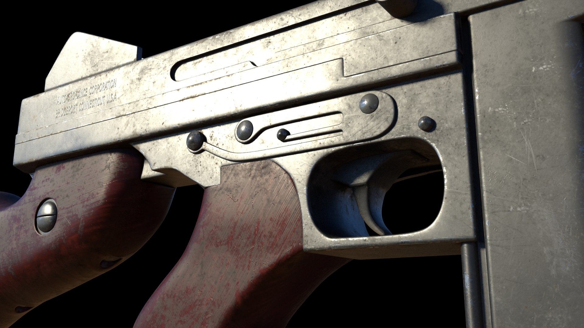 3D Submachine Gun Thompson M1928a1 - TurboSquid 1388937