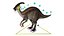 3D Parasaurolophus Dinosaur Rigged
