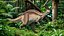 3D Parasaurolophus Dinosaur Rigged