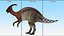 3D Parasaurolophus Dinosaur Rigged