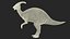 3D Parasaurolophus Dinosaur Rigged