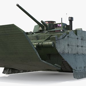 Tracked Amphibious Infantry Vehicle Deployed Wet 3D