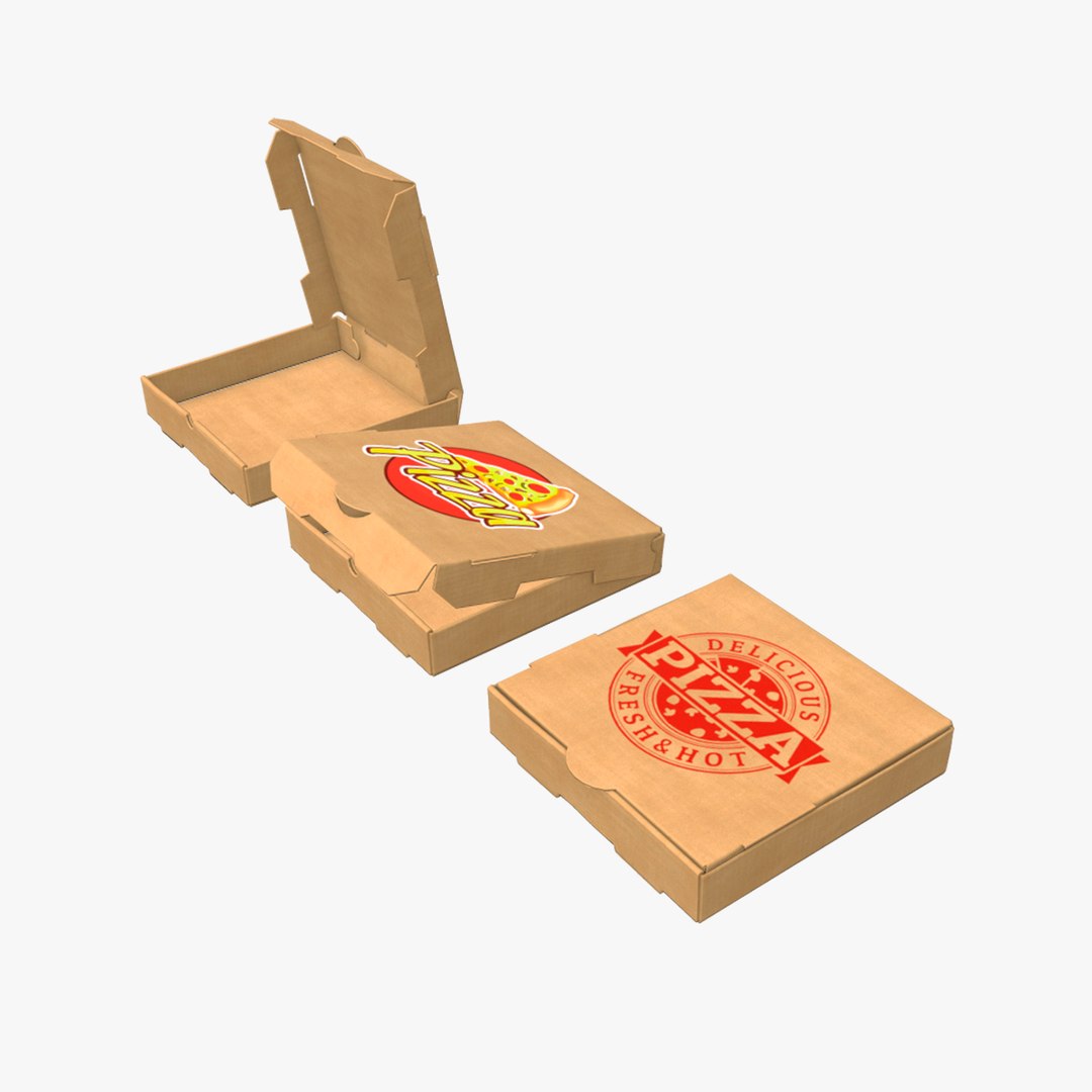 Cardboard Box Pizza Model - TurboSquid 1608607