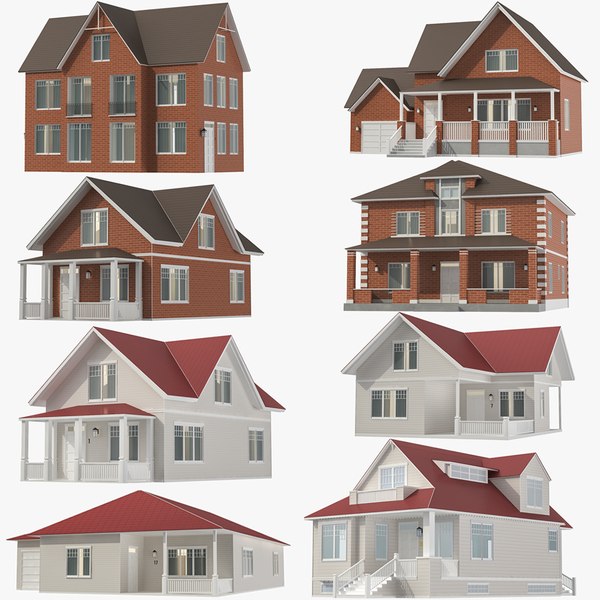 3D Houses Collection 01 model