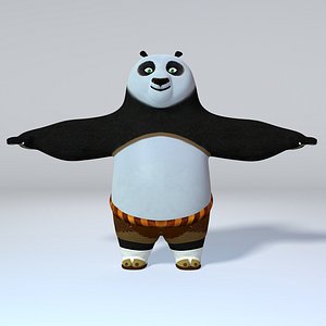 kung fu panda rigged 3D model