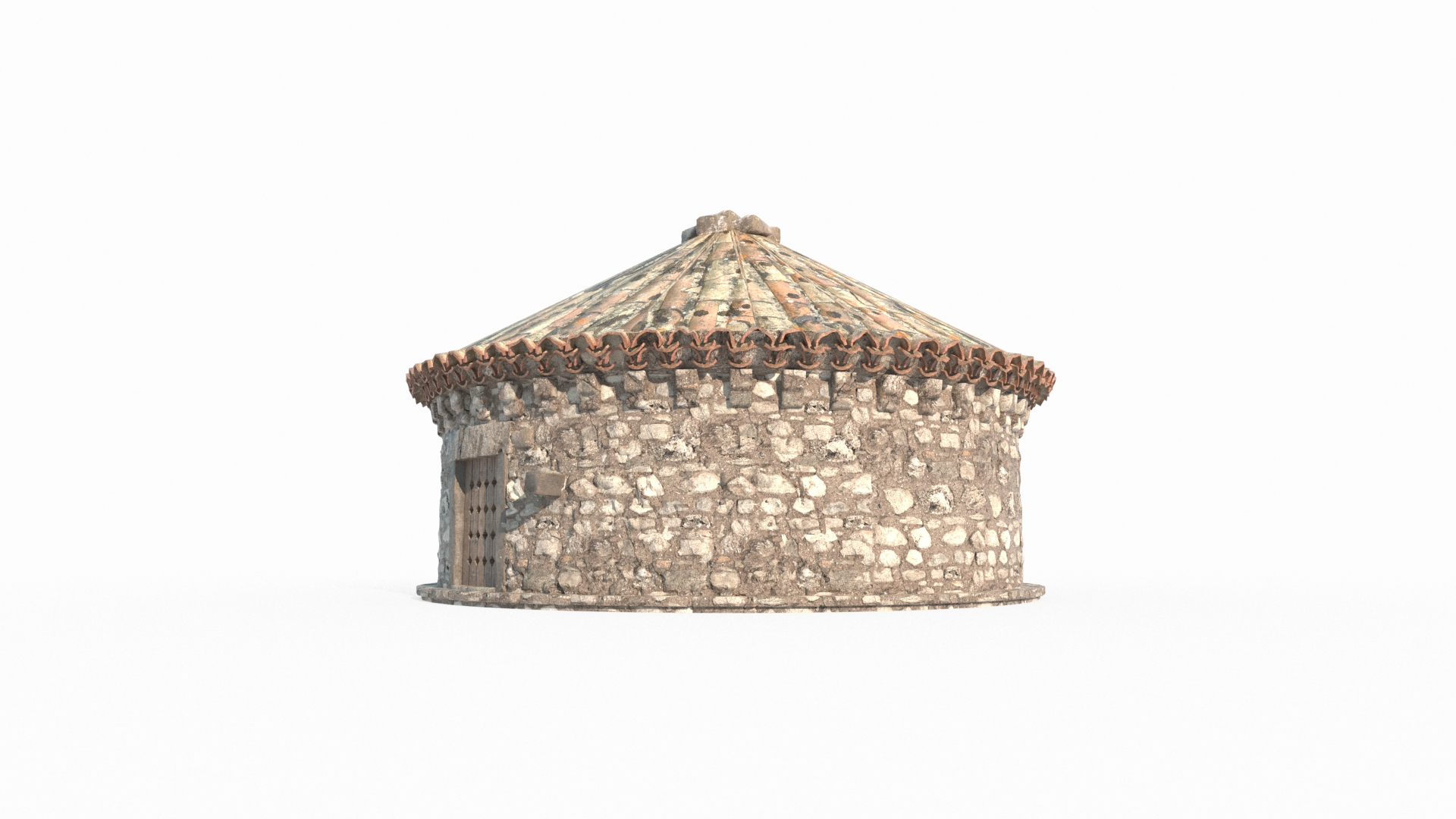 Circular Utility Room In Medieval Architecture Model - TurboSquid 2326244