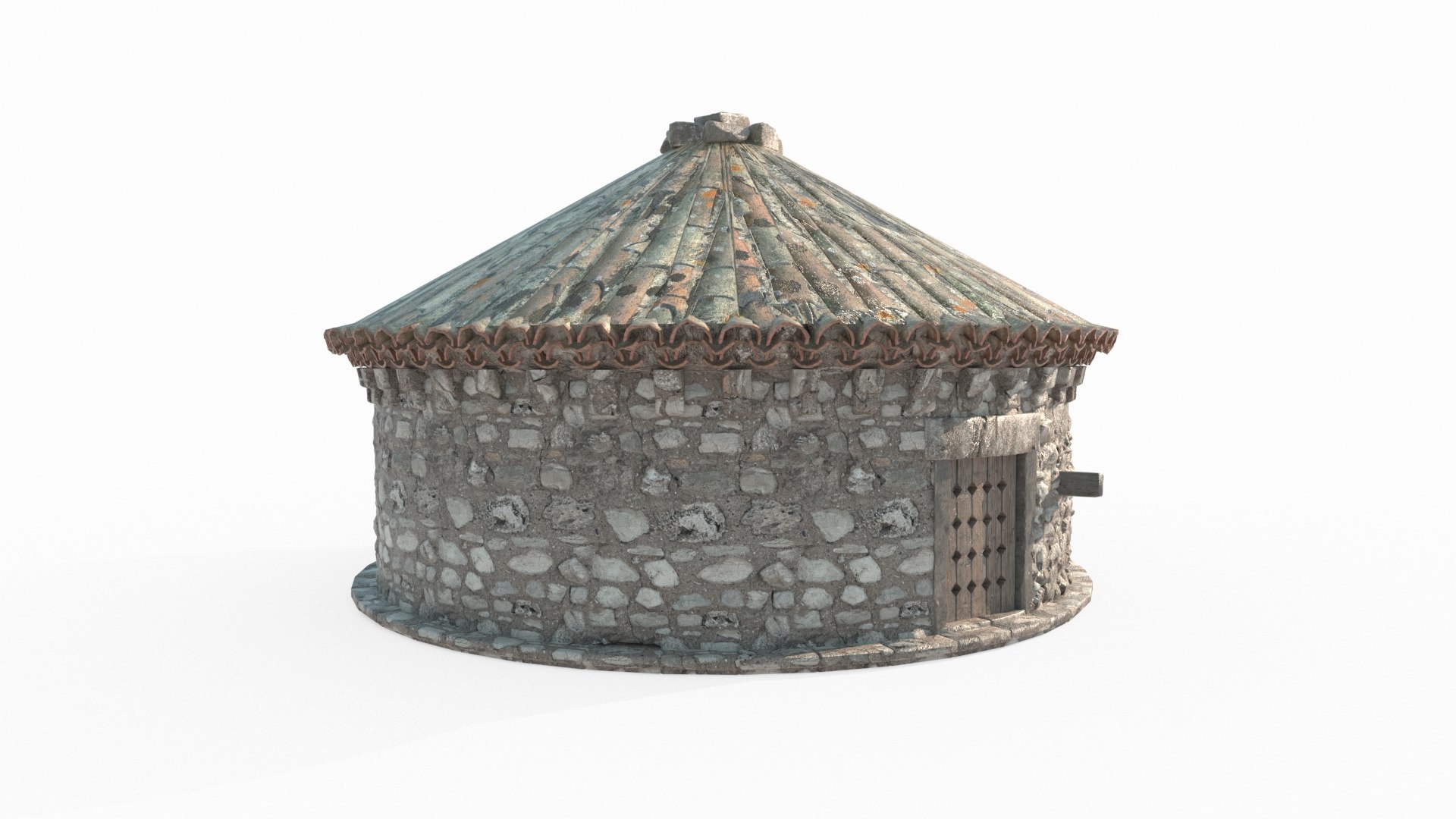 Circular Utility Room In Medieval Architecture Model - TurboSquid 2326244
