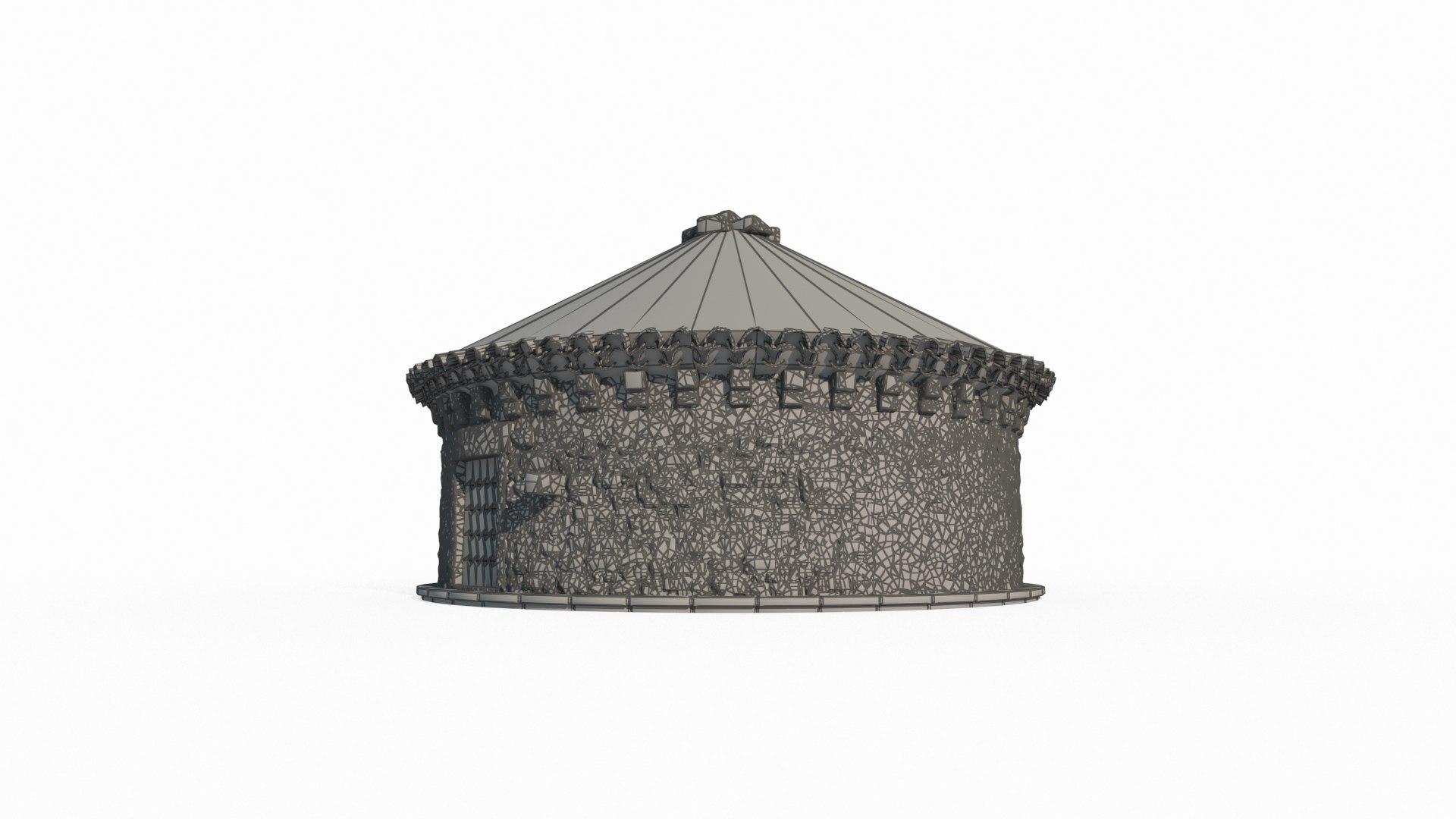 Circular Utility Room In Medieval Architecture Model - TurboSquid 2326244
