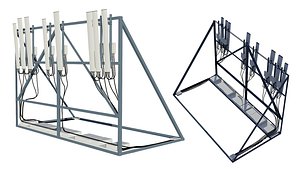 3D model Rooftop Telecommunication Antenna