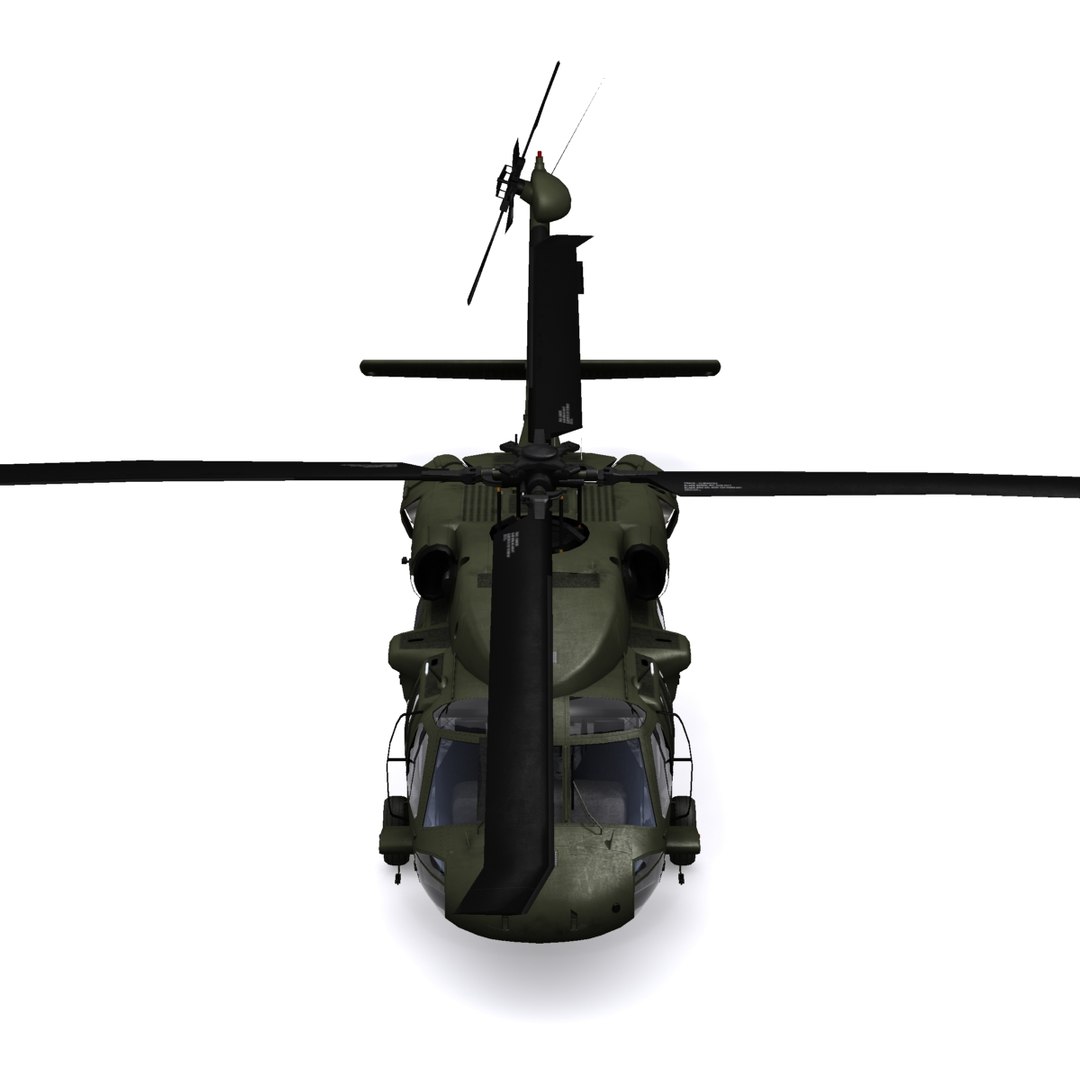 uh-60 black hawk helicopter 3d 3ds