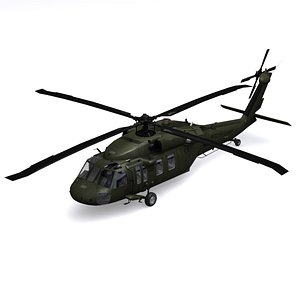 uh-60 black hawk helicopter 3d 3ds