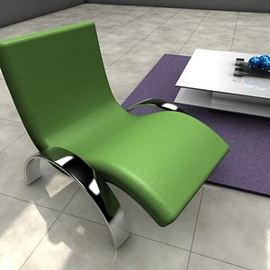 swedish chair table 3d model