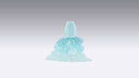Dress skirt fish ruffled modern look