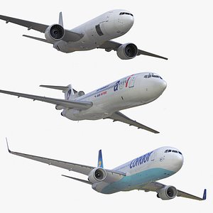 3D model Boeing Airplanes Rigged for Cinema Collection