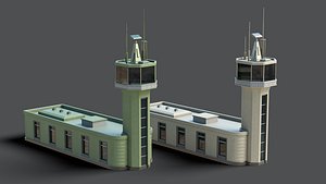 Military Tents and Buildings - Low-Poly