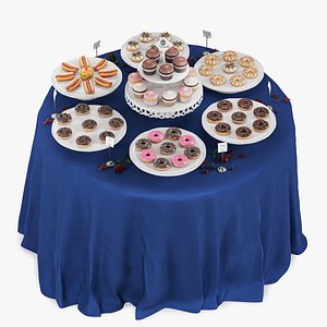 Open buffet Set 04 3D model