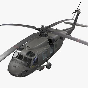 UH-60 Black Hawk Dark Static model