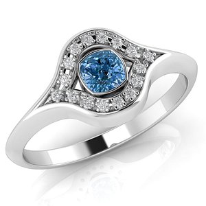 3D female ring eye goddess