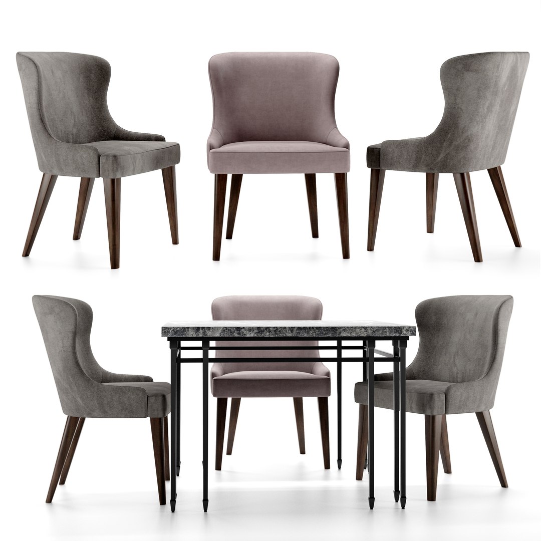 3D AGATHA chair and TONIA table - TurboSquid 1737948