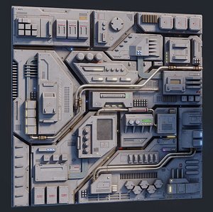 Sci-Fi Parts Kit Pack Vol 03 Walls-PBR