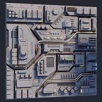 Sci-Fi Parts Kit Pack Vol 03 Walls-PBR
