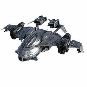 3D sci-fy dropship