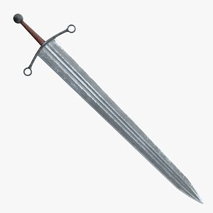 3D model medieval sword