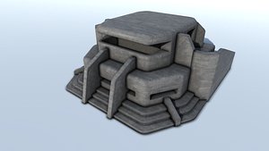 3D model regular bunker defense