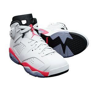 3D Air Jordan 6-retro sneaker 2 model