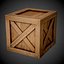 Realistic wooden box