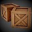 Realistic wooden box