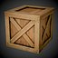 Realistic wooden box