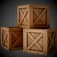 Realistic wooden box