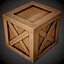 Realistic wooden box