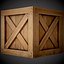 Realistic wooden box
