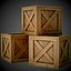 Realistic wooden box
