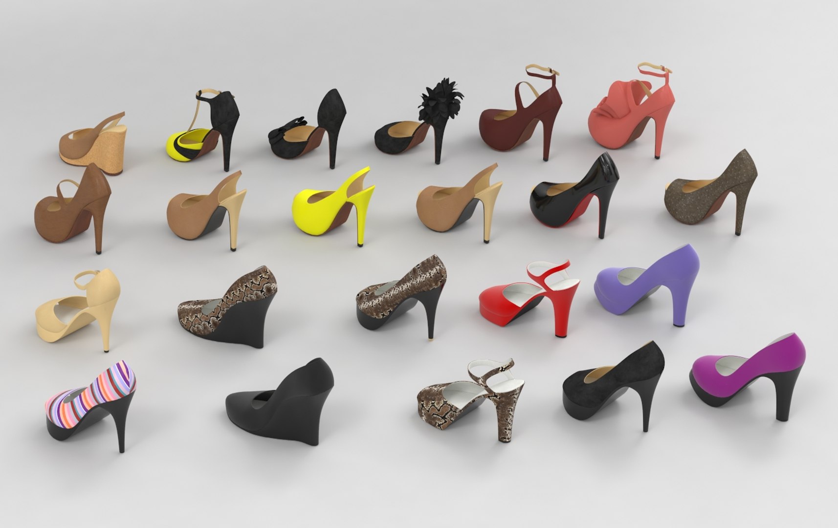 3D model fashion women shoes - TurboSquid 1580243